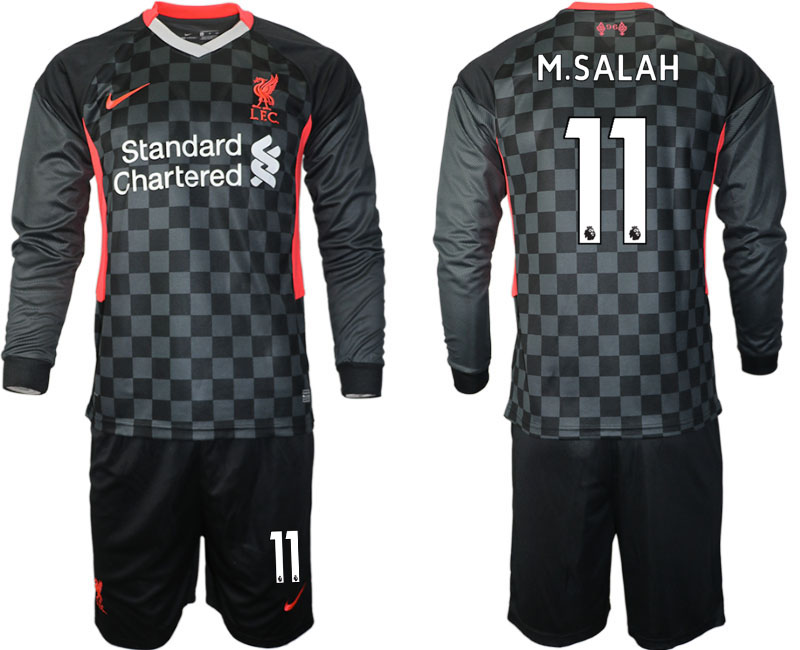 Men 2021 Liverpool away long sleeves #11 soccer jerseys->liverpool jersey->Soccer Club Jersey